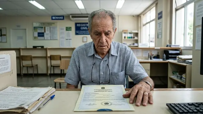 Erro de digitação em cartório declarou um aposentado brasileiro oficialmente morto, e ele levou mais de um ano provando estar vivo para voltar a receber o próprio salário Erro de digitação em cartório declarou um aposentado brasileiro oficialmente morto, e ele levou mais de um ano provando estar vivo para voltar a receber o próprio salário
